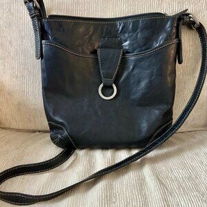 Jack Georges Black Leather Crossbody Purse | Soft Leather | Excellent Condition